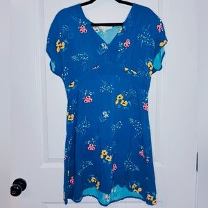 Blue floral dress